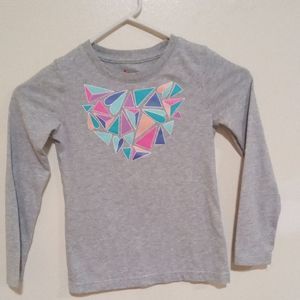 Girls Long Sleeve Gray Shirt 6/6X